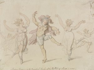 Modern Grace or, The Operatical Finale of the Ballet of Alonzo e caro by Thomas Rowlandson